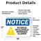Signmission No Drugs No Alcoholic Beverages Allowed, 18 in W x Rectangle, Vinyl Decal OS-2PACK-NS-D-1218-L-16075 - alternate 2